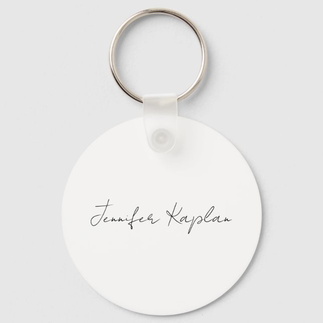 Creative Classical White Minimalist Professional Keychain (Front)