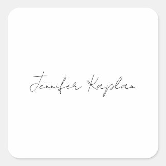 Creative Classical White Minimalist Professional Square Sticker