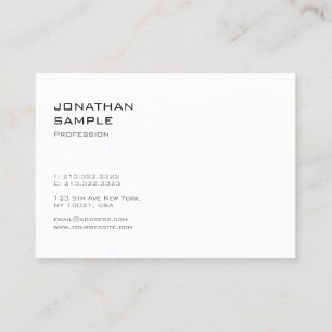 Creative Clean Design Modern Trendy Cool Plain Business Card