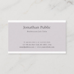 Creative Clean Graphic Design Trendy Plain Modern Business Card