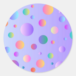 Creative Colourful Bubbles Classic Round Sticker