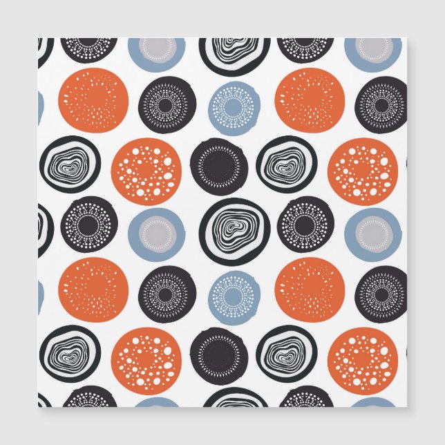 Creative, colourful geometric circle pattern. (Front)