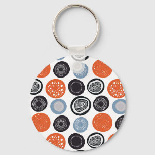 Creative, colourful geometric circle pattern. keychain