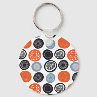 Creative, colourful geometric circle pattern. keychain