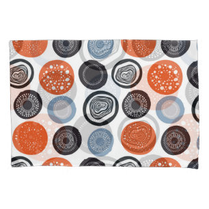 Creative, colourful geometric circle pattern. pillowcase