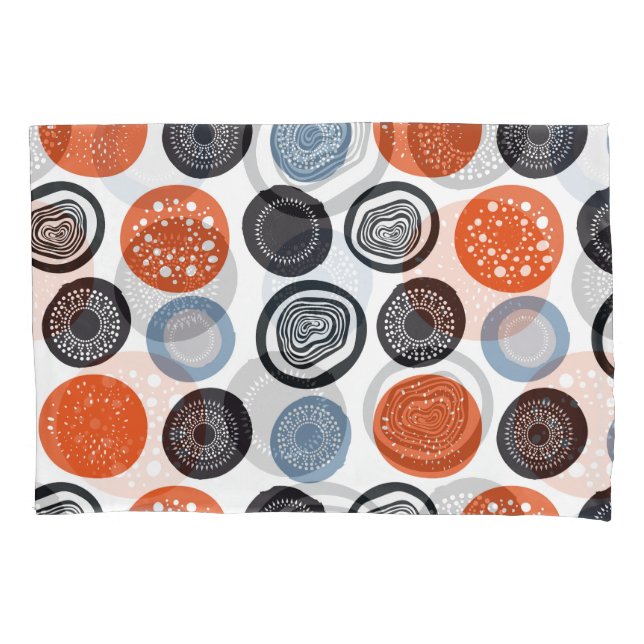 Creative, colourful geometric circle pattern. pillowcase (Front)
