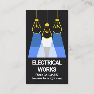 Creative Colourful Lighting Bulbs Electrical Business Card