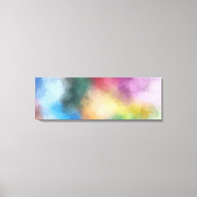 Creative Colourful Modern Abstract Art Yellow Red Canvas Print (Front)