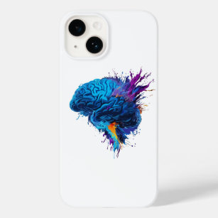 Creative Colourful Splash Brain Design Case-Mate iPhone 14 Case
