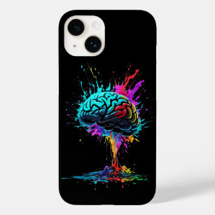 Creative Colourful Splash Brain Design Case-Mate iPhone 14 Case