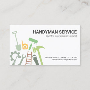 Creative Construction Handyman Tools Home Repair Business Card