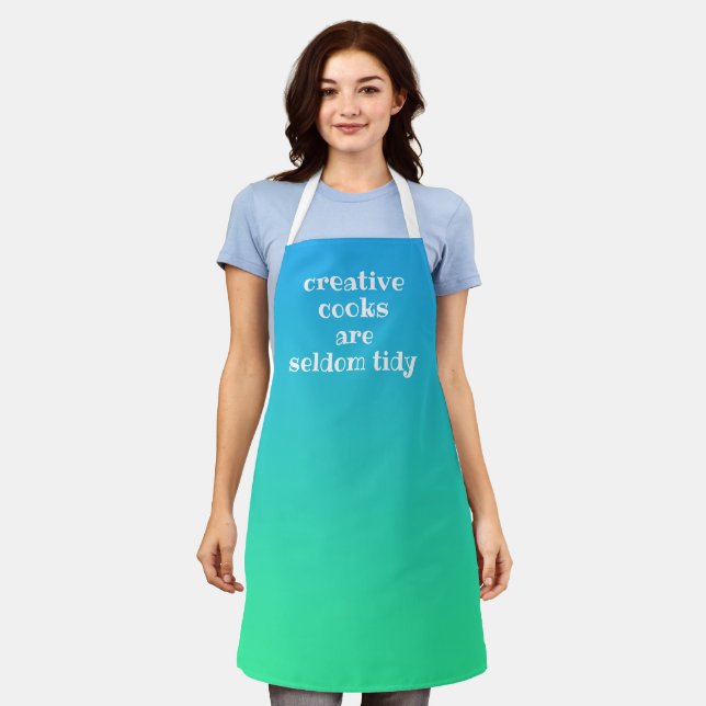 Creative Cooks are Seldom Tidy Fun Apron (Worn)