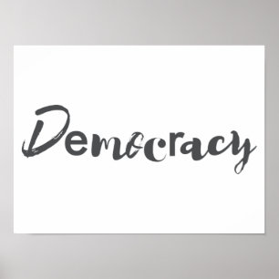 Creative, cool, modern, playful design Democracy Poster