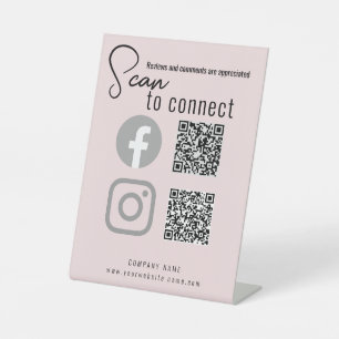 Creative Craft Show Display Ideas With QR Code Pedestal Sign