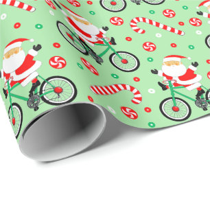 Creative Cycling Cyclist Christmas Wrapping Paper