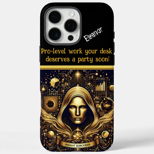 Creative Data Scientist Exploring Insights in Gold Case-Mate iPhone Case (Back)