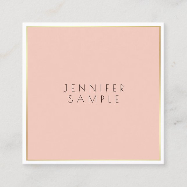 Creative Design Elegant Modern Simple Professional Square Business Card (Front)