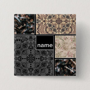 Creative design for your photos text ornamental sn 2 inch square button