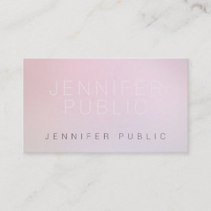 Creative Design Modern Elegant Colours Plain Chic Business Card
