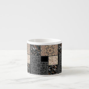 Creative design photos text ornamental snake skin espresso cup