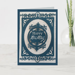 Creative Die Cut Happy Birthday Card