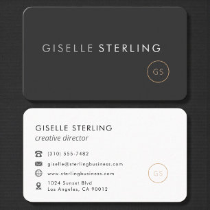 Creative Director Black Professional Business Card