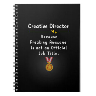 Creative Director Funny Job Title Notebook