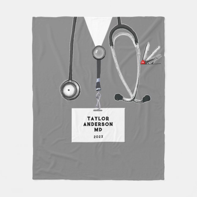 Creative Doctor Fleece Blanket (Front)