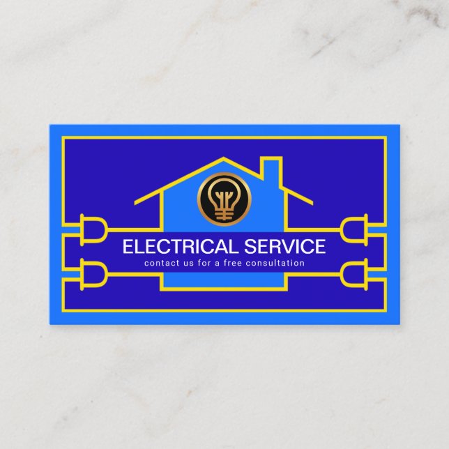 Creative Electrical Building Circuit Wiring Business Card (Front)