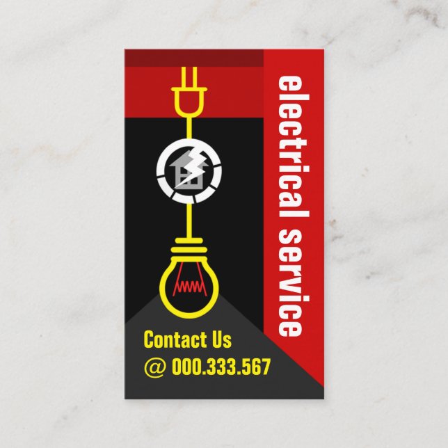 Creative Electrical Bulb Circuit Business Card (Front)