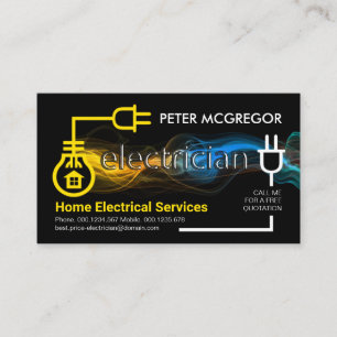 Creative Electrical Circuit Lightning Business Card