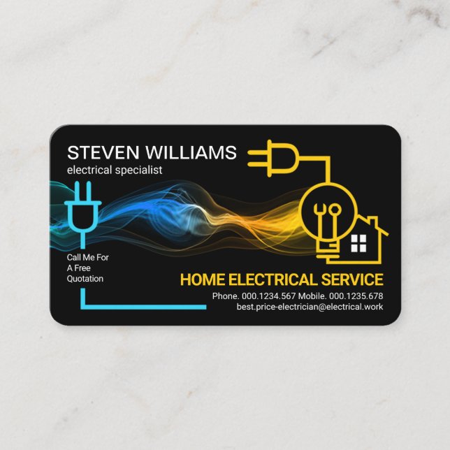 Creative Electrical Circuit Lightning Power Business Card (Front)