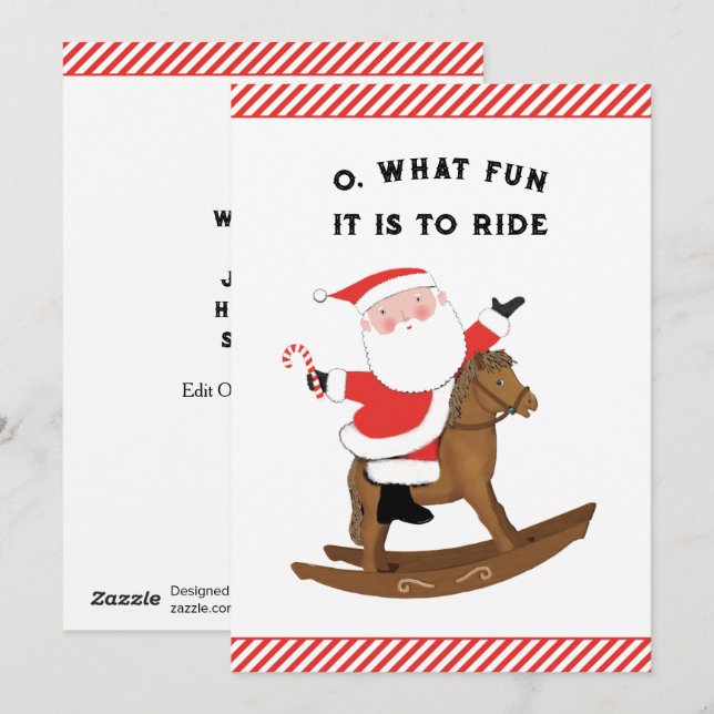 Creative Equestrian Christmas Holiday Card (Front/Back)