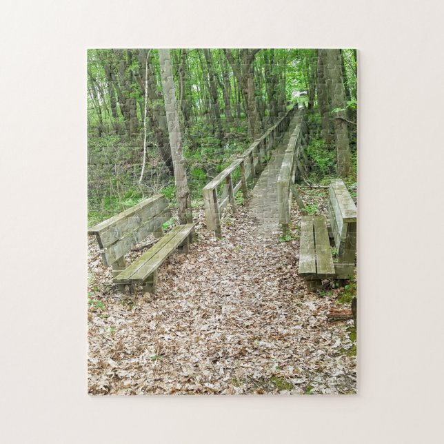 Creative fall trail hiking photo jigsaw puzzle (Vertical)