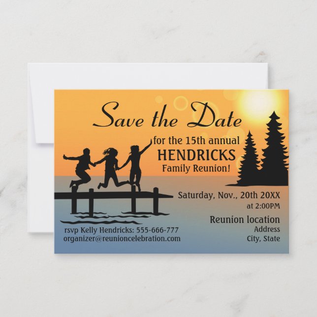 Creative Family Reunion design Save The Date (Front)