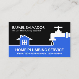 Creative Faucet Water Pipeline Border Business Card