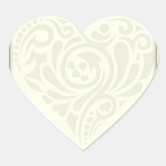 Creative floral heart valentine gift sticker (Front)