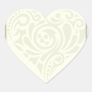 Creative floral heart valentine gift sticker