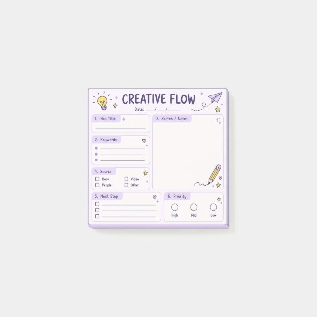 Creative Flow Idea Planner Post-it Notes (Front)