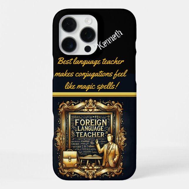 Creative Foreign Language Teacher iPhone Case (Back)