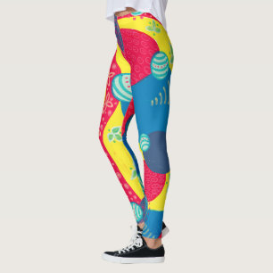 Creative Forms and Shapes Original Abstract Art Leggings