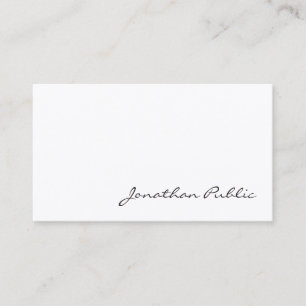 Creative Freehand Script Professional Elegant Business Card