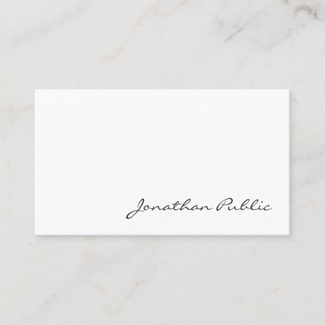 Creative Freehand Script Professional Elegant Business Card (Front)