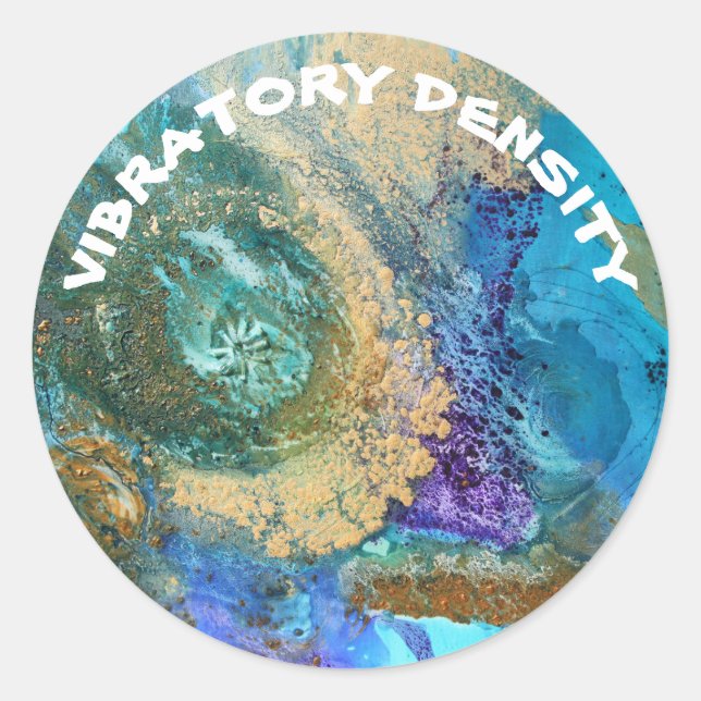 Creative Frequencies Stickers, Vibratory Density Classic Round Sticker (Front)