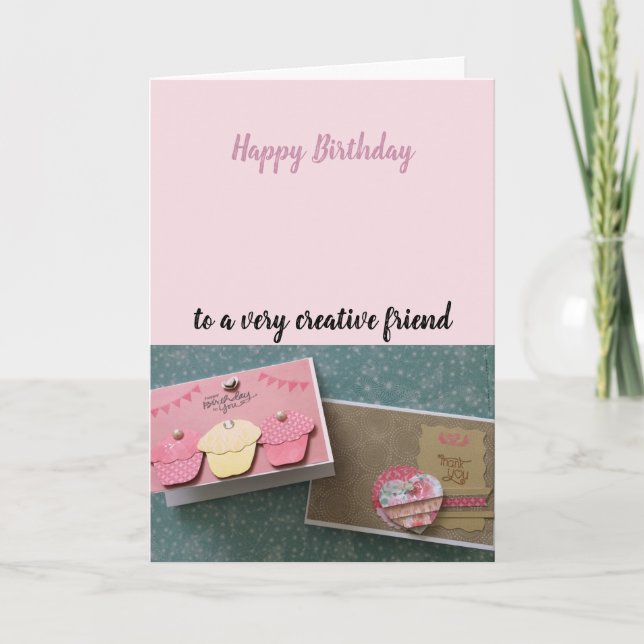 Creative Friend Birthday Wishes Card (Front)