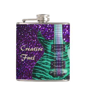 Creative Fuel Flask with Electric Green Guitar