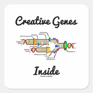 Creative Genes Inside (DNA Replication) Square Sticker