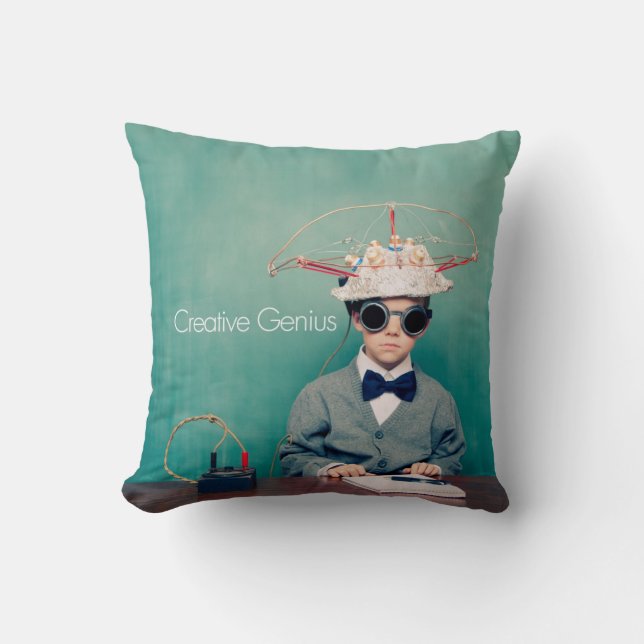 CREATIVE GENIUS retro Decorative Pillow (Front)