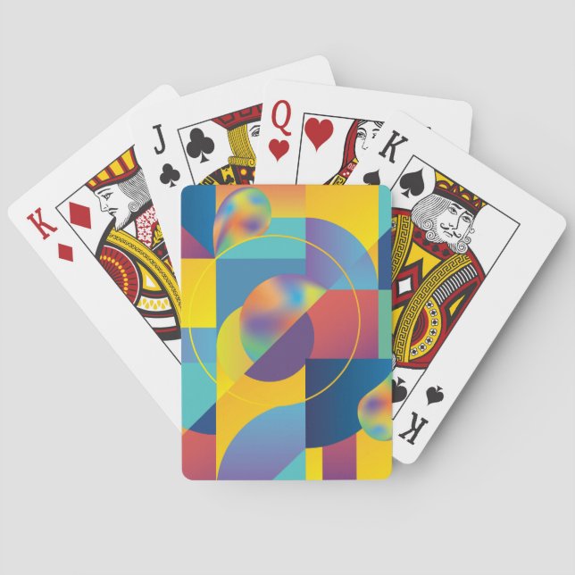 Creative Geometric: Abstract Vintage Cover. Playing Cards (Back)