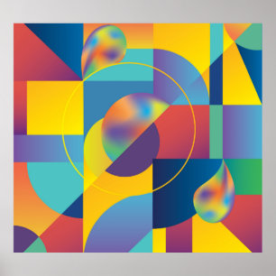 Creative Geometric: Abstract Vintage Cover. Poster